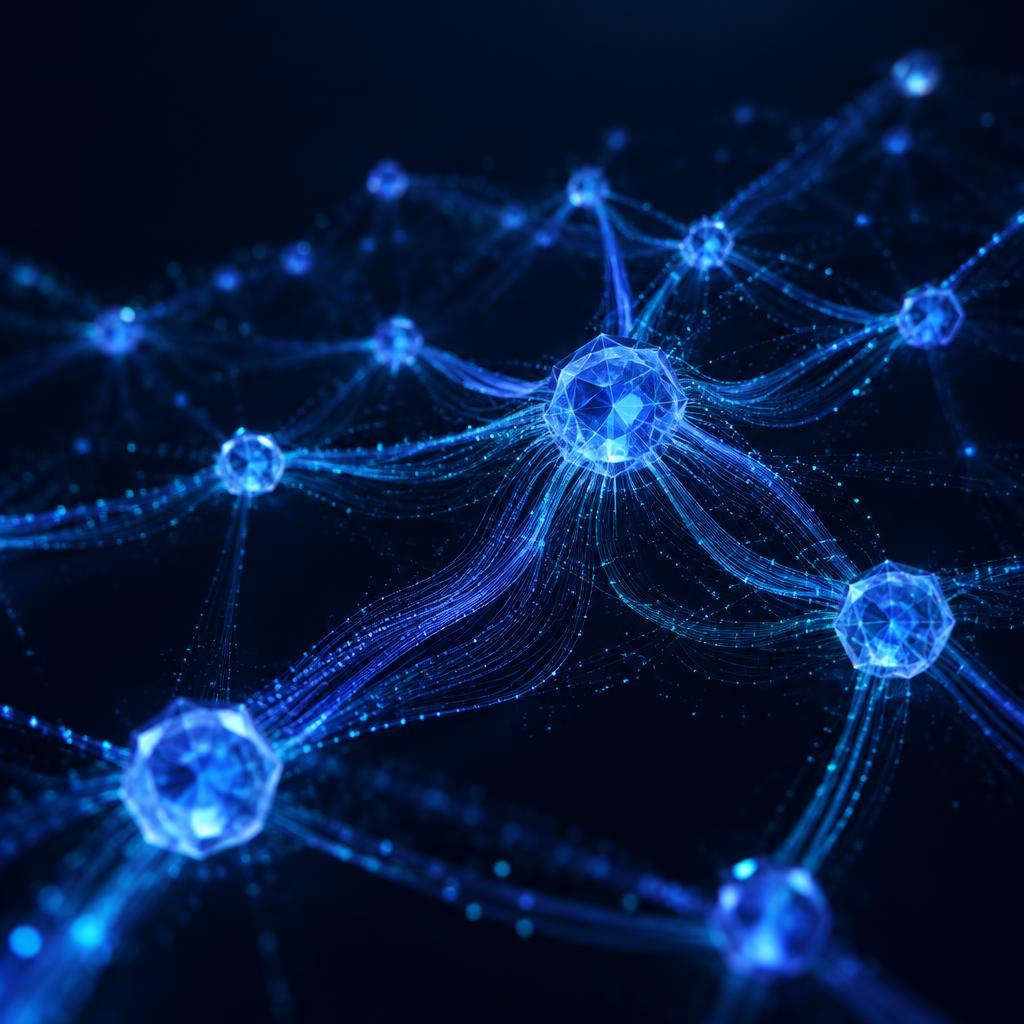 Abstract visualization of the ClaimDataPro data network